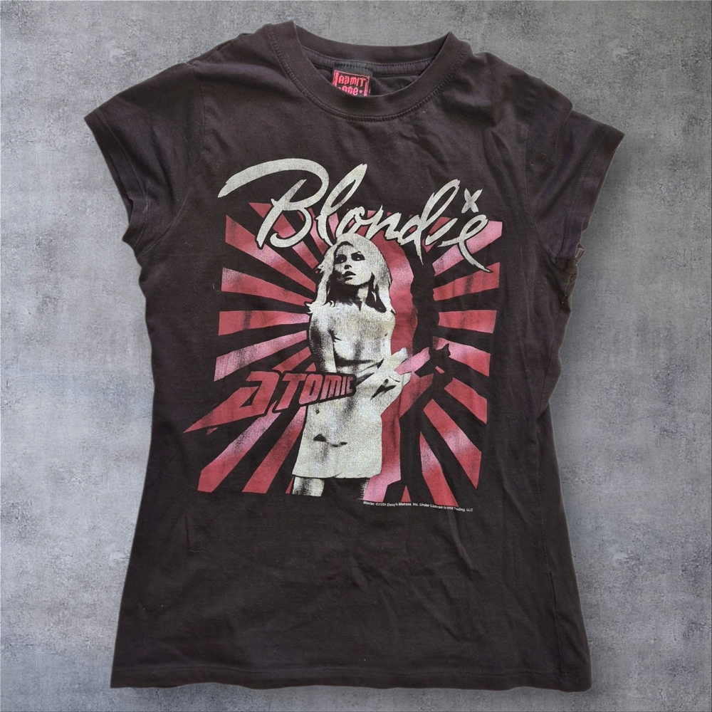 Blondie Graphic Black T-Shirt, Pre-loved Size S/M